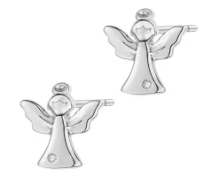 Apart Kolczyki z białego złota z diamentami- aniołki - 0,004 ct - próba 375< Wszystkie