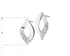 Apart Kolczyki z białego złota z diamentami - 0,008 ct - próba 375< Kolczyki Z Diamentami