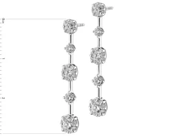 Hot Apart Kolczyki z białego złota z brylantami - 0,75 ct - próba 750