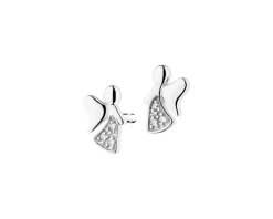 Apart Kolczyki z białego złota z diamentami - aniołki - 0,005 ct - próba 585< Wszystkie