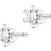 New Apart Kolczyki z białego złota z brylantami - 0,11 ct - próba 585