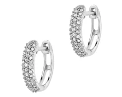 Apart Kolczyki z białego złota z diamentami - koła - 0,20 ct - próba 585< Kolczyki Z Diamentami