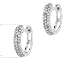 Apart Kolczyki z białego złota z diamentami - koła - 0,20 ct - próba 585< Kolczyki Z Diamentami