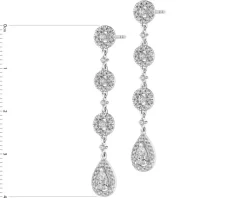 Clearance Apart Kolczyki z białego złota z diamentami - 1,30 ct - próba 585