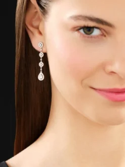 Clearance Apart Kolczyki z białego złota z diamentami - 1,30 ct - próba 585