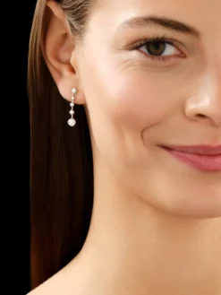 Online Apart Kolczyki z białego złota z brylantami - 0,61 ct - próba 750
