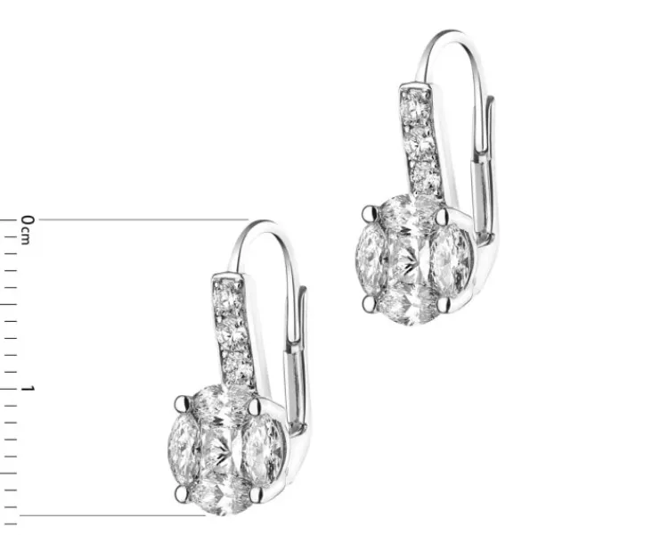 Apart Kolczyki z białego złota z diamentami - 1,34 ct - próba 585< Kolczyki Z Diamentami