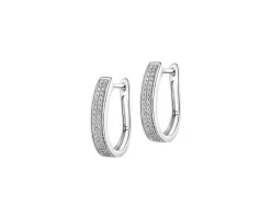 Apart Kolczyki z białego złota z diamentami - koła - 0,16 ct - próba 585< Wszystkie