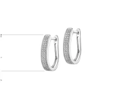 Apart Kolczyki z białego złota z diamentami - koła - 0,16 ct - próba 585< Wszystkie