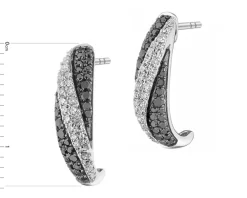 Apart Kolczyki z białego złota z diamentami - 0,28 ct - próba 585< Kolczyki Z Diamentami