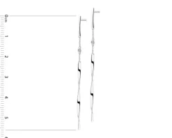 Best Apart Kolczyki z białego złota z diamentami - 0,01 ct - próba 585