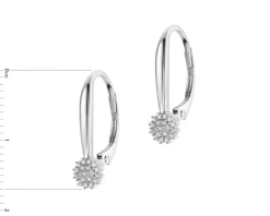 Online Apart Kolczyki z białego złota z diamentami - 0,09 ct - próba 585