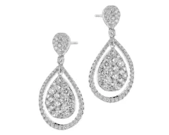 Apart Kolczyki z białego złota z brylantami - 4,29 ct - próba 750< Kolczyki Z Diamentami