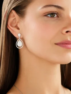 Apart Kolczyki z białego złota z brylantami - 4,29 ct - próba 750< Kolczyki Z Diamentami