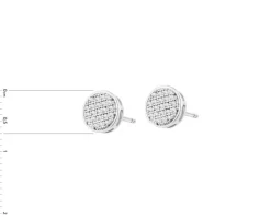 Apart Kolczyki z białego złota z diamentami - 0,12 ct - próba 750