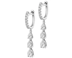 Sale Apart Kolczyki z białego złota z diamentami - 1,07 ct - próba 585