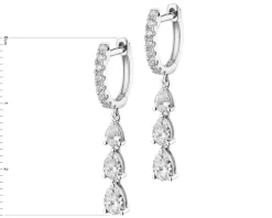 Sale Apart Kolczyki z białego złota z diamentami - 1,07 ct - próba 585