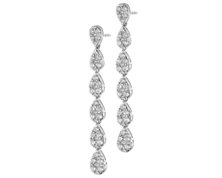 Apart Kolczyki z białego złota z brylantami - 2,79 ct - próba 750< Wszystkie