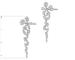 New Apart Kolczyki z białego złota z brylantami - 0,65 ct - próba 585
