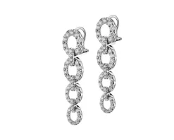 Sale Apart Kolczyki z białego złota z brylantami - 2,77 ct - próba 585