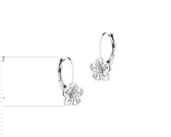 Apart Kolczyki z białego złota z diamentami - kwiaty - 0,01 ct - próba 585< Wszystkie