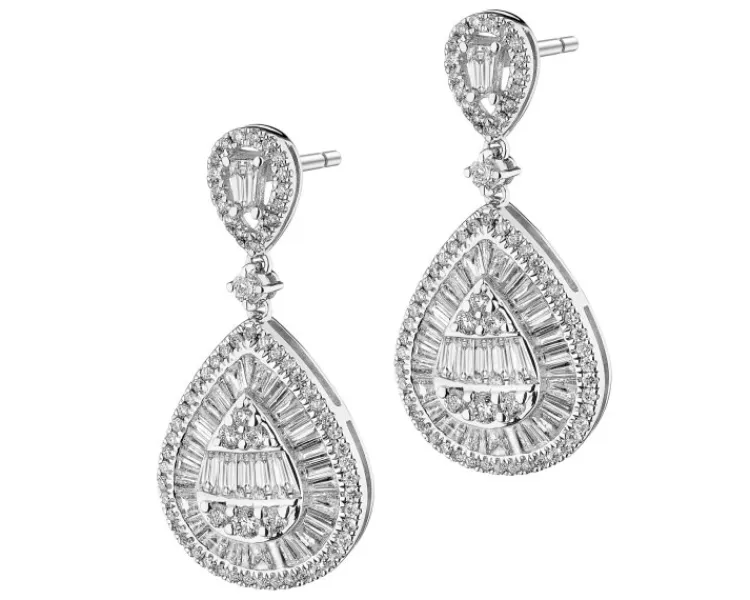 Apart Kolczyki z białego złota z diamentami - 1,53 ct - próba 750< Kolczyki Z Diamentami