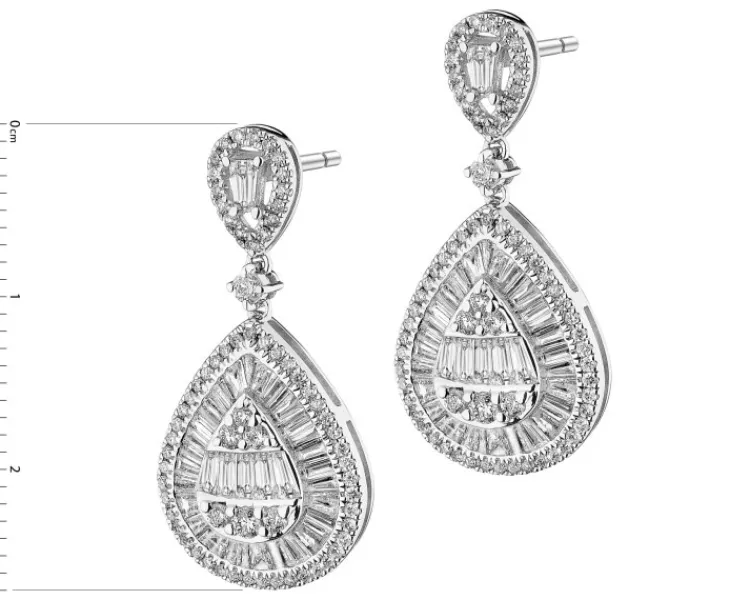 Apart Kolczyki z białego złota z diamentami - 1,53 ct - próba 750< Kolczyki Z Diamentami