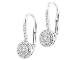 New Apart Kolczyki z białego złota z brylantami - 0,18 ct - próba 585