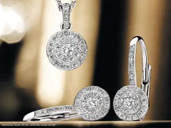 New Apart Kolczyki z białego złota z brylantami - 0,18 ct - próba 585