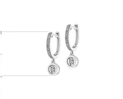 New Apart Kolczyki z białego złota z diamentami - 0,19 ct - próba 585