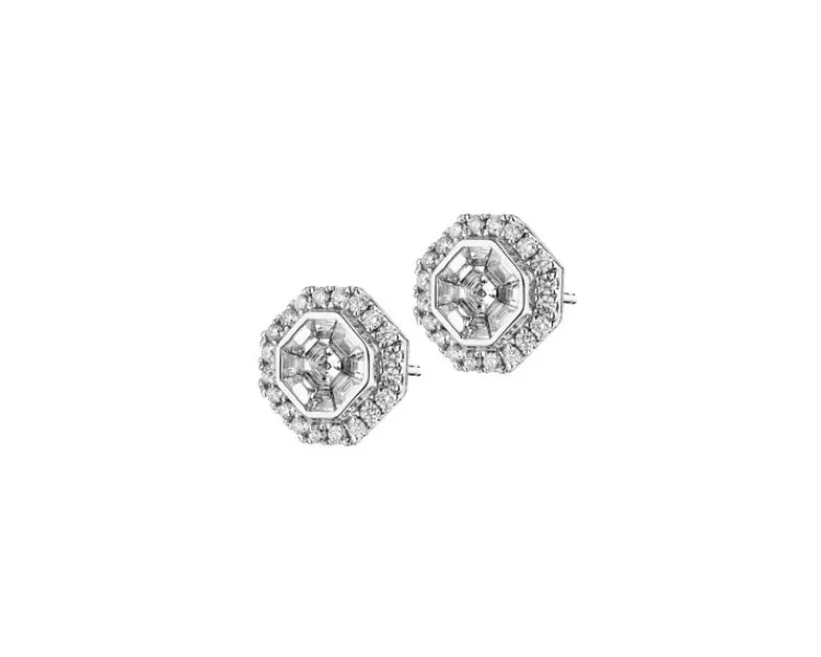Apart Kolczyki z białego złota z diamentami - 1,07 ct - próba 750< Kolczyki Z Diamentami