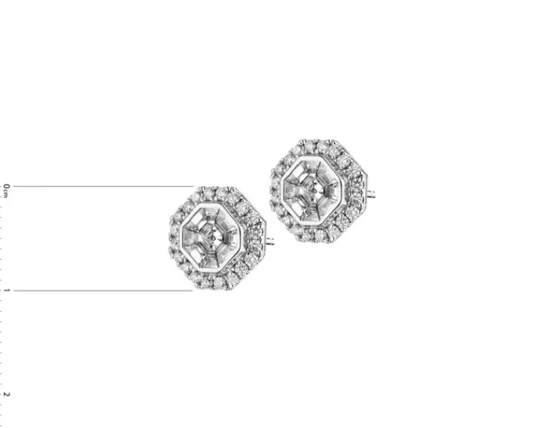 Apart Kolczyki z białego złota z diamentami - 1,07 ct - próba 750< Kolczyki Z Diamentami