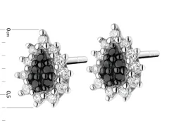 Apart Kolczyki z białego złota z diamentami - 0,10 ct - próba 375< Wszystkie