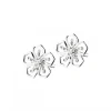 Apart Kolczyki z białego złota z diamentami - kwiaty - 0,01 ct - próba 585< Wszystkie