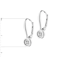 Best Apart Kolczyki z białego złota z brylantami - 0,05 ct - próba 585