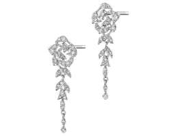 Apart Kolczyki z białego złota z diamentami - 0,58 ct - próba 585< Kolczyki Z Diamentami