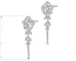 Apart Kolczyki z białego złota z diamentami - 0,58 ct - próba 585< Kolczyki Z Diamentami