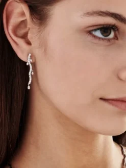 Online Apart Kolczyki z białego złota z brylantami - 0,80 ct - próba 585