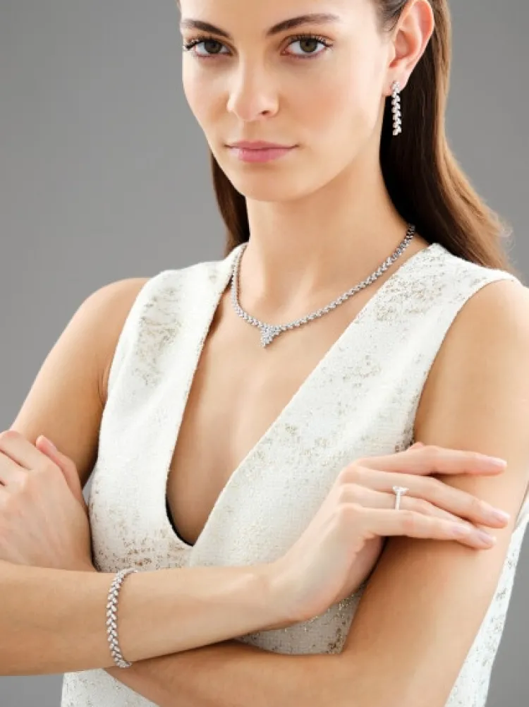Discount Apart Kolczyki z białego złota z brylantami - 1,58 ct - próba 750