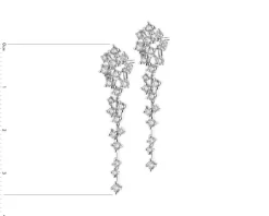 Hot Apart Kolczyki z białego złota z brylantami - 1,00 ct - próba 585