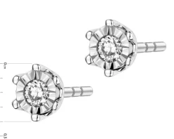 Apart Kolczyki z białego złota z brylantami - 0,05 ct - próba 585< Wszystkie