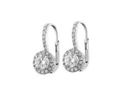 Outlet Apart Kolczyki z białego złota z brylantami - 0,94 ct - próba 585