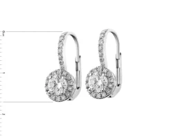 Outlet Apart Kolczyki z białego złota z brylantami - 0,94 ct - próba 585