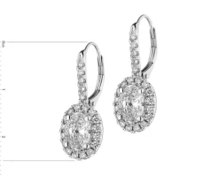 Apart Kolczyki z białego złota z diamentami - SI1/G - 2,70 ct - próba 750< Kolczyki Z Diamentami