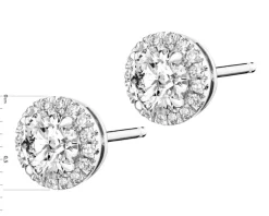Apart Kolczyki z białego złota z brylantami laboratoryjnymi - 1,16 ct - próba 750< Kolczyki Z Diamentami