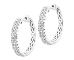 Apart Kolczyki z białego złota z brylantami - koła - 0,50 ct - próba 585< Kolczyki Z Diamentami