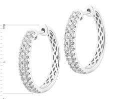 Apart Kolczyki z białego złota z brylantami - koła - 0,50 ct - próba 585< Kolczyki Z Diamentami