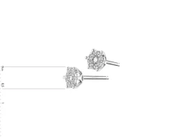 Apart Kolczyki z białego złota z brylantami - 0,25 ct - próba 585