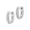 Clearance Apart Kolczyki z białego złota z diamentami - koła - 0,06 ct - próba 585