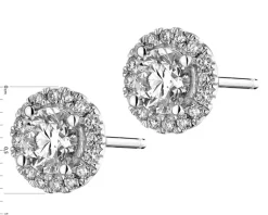 New Apart Kolczyki z białego złota z brylantami - SI2/H - 1,25 ct - próba 750